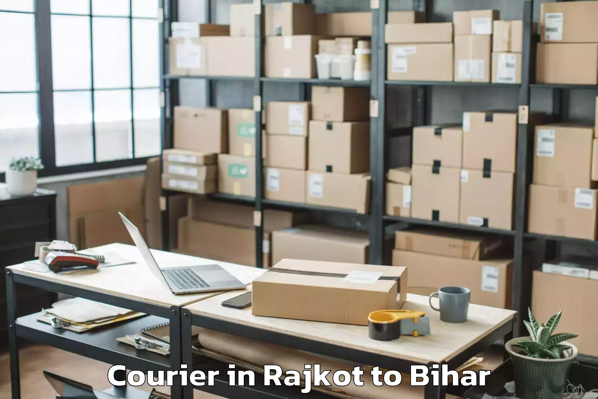 Book Rajkot to Pranpur Courier Online